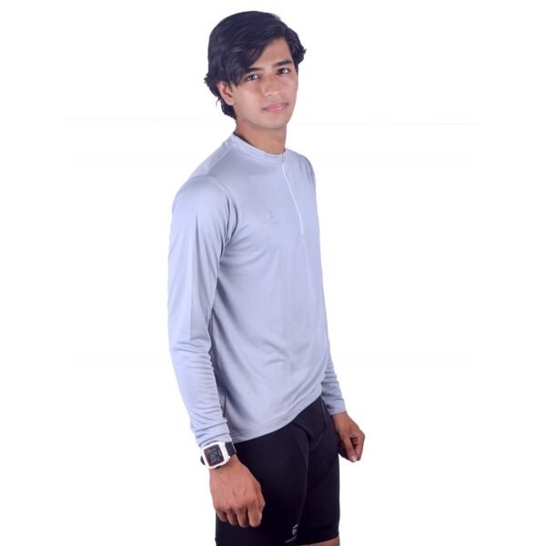 Men’s Cycling Jersey | Personalized Long Sleeve Bicycle Jerseys Grey Color