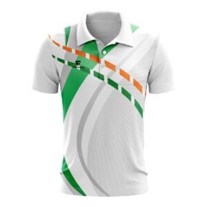 Golf Polo TShirts for Men Short Sleeve Dry Fit Golf Shirts White, Green & Orange Color