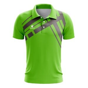 Mens Collared Golf Polo T-Shirts | Golf Polo T-Shirts Online Green & Grey Color