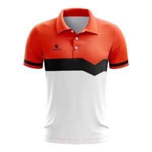 Golf Shirts for Men | Athletic Fit Men’s Golf Polo Shirts for Men White & Red Color