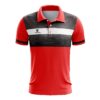 Men’s Performance Golf Short Sleeve Polo Shirt Tshirt Club Jersey Red, Black & White Color