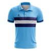 Mens Golf T-Shirt Custom Printed Regular Fit Polo Shirts Sky Blue Color