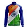 Indian Flag Print Tri Colour Men Jackets Blue, Orange, White and Green Color