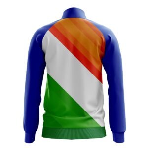 Indian Flag Print Tri Colour Men Jackets Blue, Orange, White and Green Color