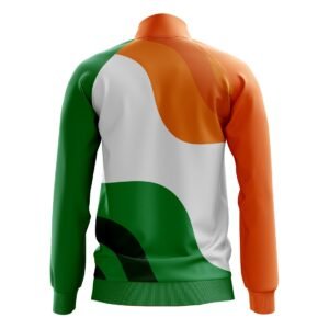 India Tricolor Independence / Republic Day Jacket for Mens Orange, White and Green Color