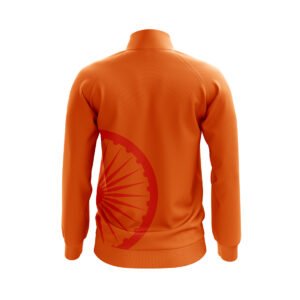Sports Jacket For Man | Team Name Number with Logo Orange, White & Green Color