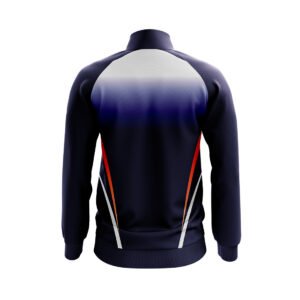 Sports Jacket for Men | Polyester Thermal Jackets Navy Blue & White Color