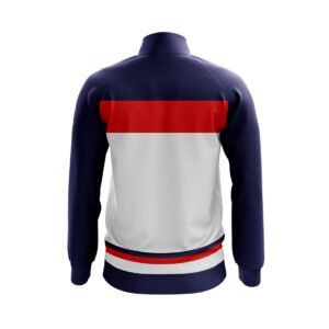 Men’s Sports Jackets | Custom Teamwear Navy Blue, Red & White Color