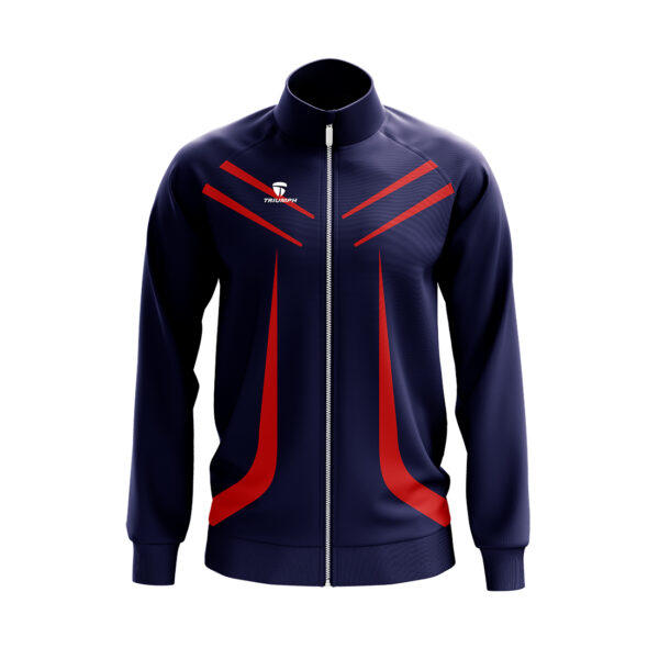 Sports Jacket for Men Navy Blue | GYM and Workout Jacket Navy Blue & Red Color