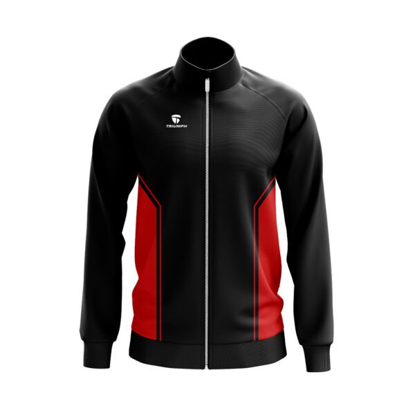 Men’s Jackets Black | Running Exercise Fitness Sports Jacket Black & Red Color