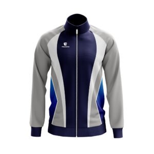 Indian team Sports Jackets | Indian team Sublimated Cricket Jacket | Indian Cricket Team Jacket Grey, Navy Blue and White Color