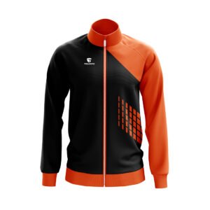 Lightweight Running Jacket For Men’s Black and Orange Color