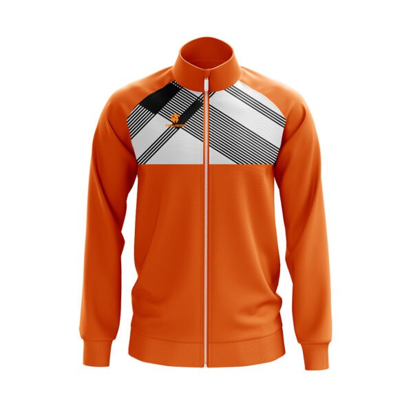 Personalized Athletic Jackets for Your Team | Custom Jackets Orange & White Color