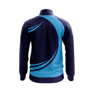 Customized Sports Jacket | Custom Team Jackets with Names Navy Blue & Sky Blue Color