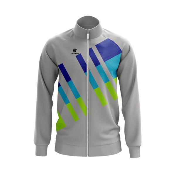 Sports & Athletic Jackets | Customised Sports Clothing Grey, Blue and Green Color