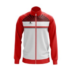 Running Sports Jacket for Men’s | Custom Sportswear White & Red Color