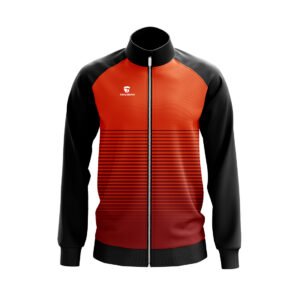 Customized Sports Jackets | Add Team Logo Name Number Orange & Black Color