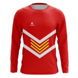 International Soccer Goalie T-shirts Red, White and Yellow Color