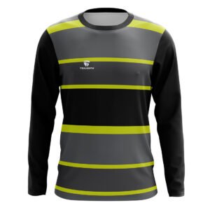 Custom Printed Soccer Goalie Clothing Black, Grey and Yellow Color
