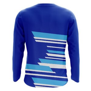 Sublimated Soccer Goalkeeper Jersey Royal Blue, Sky Blue and White Color