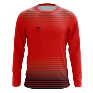 Custom Soccer Goalkeeper Jersey Red & Black Color