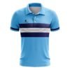Table Tennis Polo Neck Tshirt for Boys Sky Blue & Navy Blue Color