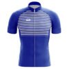 Printed Short Sleeve Street Bicycle Jersey | Custom Cycling Wear Royal Blue & White Color