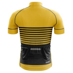 Mountain Bike Road Bicycle Jersey for Men Reflective Strip in Back Bicycle Wear Yellow & Black Color