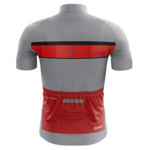 Printed Cycling Jersey for Men’s Biking Short Sleeve Jerseys Top Online Grey & Red Color