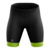 Gel Tech Padded Cycling Shorts for Men Black & Green Color