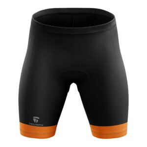Men’s Cycling Padded Shorts | Cyclist Clothes Black & Orange Color