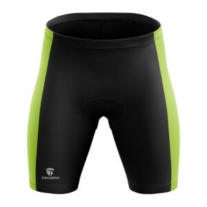Gel Tech Padded Bicycle Shorts for Men | Cycling Bottom Wear Black & Green Color