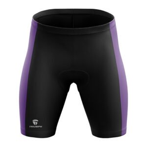 Padded Cycling Shorts for Men's | Road Bicycle Tights Riding Biking Half Pant Black & Purple Color