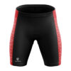 Padded Cycling Shorts | Stretchable Quick Dry Half Pants Tights for Men Black & Red Color