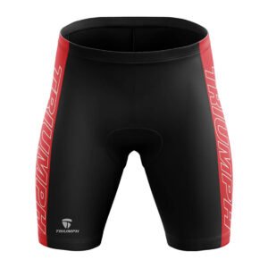 Padded Cycling Shorts | Stretchable Quick Dry Half Pants Tights for Men Black & Red Color