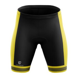 Mountain Bike Long Riding Padded Shorts | Men’s Cycling Shorts Black & Yellow Color