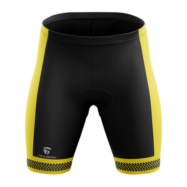 Mountain Bike Long Riding Padded Shorts | Men’s Cycling Shorts Black & Yellow Color