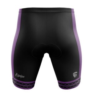 Foam Padded Gel Tech Cycling Shorts for men | Cyclist Clothes Black & Purple Color