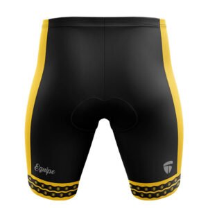 Men’s Cycling Shorts Padded Half Pant Black & Yellow Color