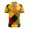 Badminton TShirt for Men Regular Fit Casual Collared T Shirts - Gold Yellow Color