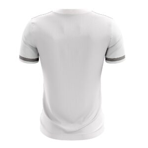Polo Sports T-Shirts | Dry Fit Collared Mens Badminton Jersey Tees - Grey White Color
