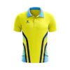 Cricket Tournament Jersey Cricket Printed T-shirt for Men Yellow & Blue Color