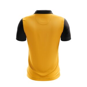 Men’s Polo Neck Cricket T-shirt | Cricket Team Practice Jersey Yellow & Black Color