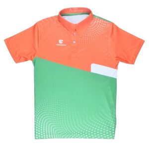 Sublimated Cricket Team Jersey Cricket T-shirt for Men Green & Orange Color