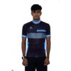 Long Ride Bicycle Jersey for Men | Custom Cycling Clothes Black & Blue Color