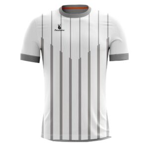 Half Sleeve Kabaddi Jersey | Custom Sportswear White & Grey Color