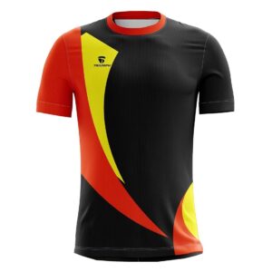 Kabaddi Jersey for Men | Customise Sports Team Clothes Black, Red & Yellow Color
