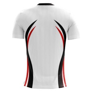 Kabaddi Jersey For Boys | Mens Sports T-Shirt White, Black & Red Color