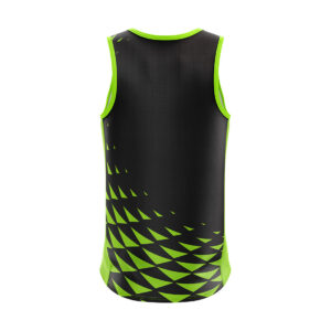 Men’s Tennis Sleeveless Tank Top Singlet Black & Green Color