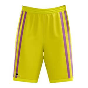 Basketball Shorts | Athletic Gym Shorts Relaxed Fit Running Jogger Shorts with Pockets Yellow & Pink Color